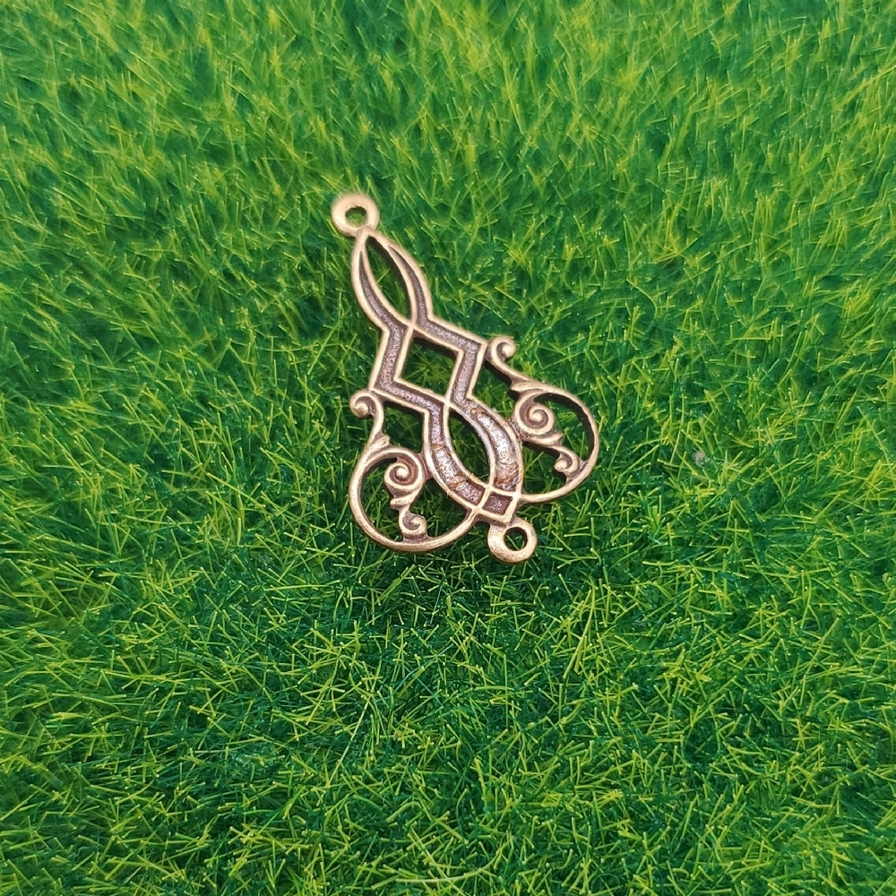 Indonesian Filigree Brass Pendant P304